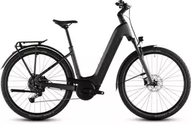 Elektrinis dviratis Cube Nuride Hybrid Performance 600 Easy Entry slabgrey'n'juodas 2026-54 cm (Dydis: 54 cm)