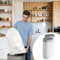 Songmics Šiukšlių maišai su raišteliu, balti