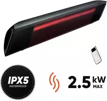 Halogeninis infraraudonųjų spindulių lauko šildytuvas Heliosa Juodas Evo