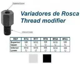 Maxtuned SRIEGIO PERĖJIMAS M10 > M8 / M8 > M10 Juodas / CHROMUOTAS