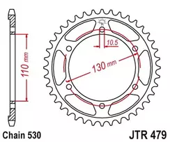 Jt Sprockets Galinė žvaigždė JTR479
