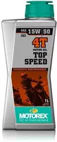 Alyva MOTOrex TOP SPEED 15W/50 Sintetinė - 4T - 1L