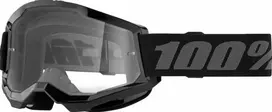 Krosiniai 100% Strata 2 akiniai (Skaidrus stikliukas) juodi