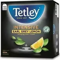 TETLEY INTENSIVE EARL Pilkas CITRINŲ ARBATA 100 PAKELIŲ 659740B