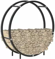 Stovas malkoms, juodos spalvos, 70x20x70 cm, plienas