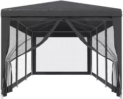 Proginė palapinė su 8 sienomis, antracito, 3x9m, HDPE