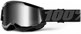 Krosiniai 100% Strata 2 Juodi akiniai (Veidrodinis stikliukas)