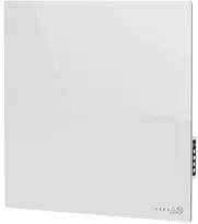 AENO Premium Eco Smart Quadro sieninis šildytuvas, 500 W, 50 x 50 cm., grūdintas stiklas, infraraudonųjų spindulių + konvekcinis šildymas, LED ekranas. Kištuko tipas: Europa (E/F tipo), baltas, pagaminta Lenkijoje.