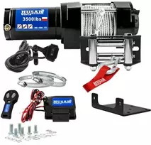 ATV Gervė HUSAR WINCH 3500lbs 1588kg PLIENINIS TROSAS