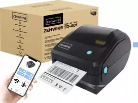 Mini terminis kurjerio etikečių spausdintuvas su lipnia plėvele, 100x150, USB, „Bluetooth“, „Wifi“, Zenwire TD-401