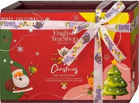 English Tea Shop šventinis raudonojo Kalėdų Senelio kolekcijos 12 piramidės formos arbatos rinkinys