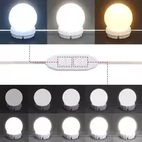 Sieninis veidrodis su LED lemputėmis, 50x80cm, stiklas