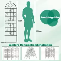 Promotions Sodo grotelių tvorelė, 180x50 cm, juoda