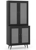 Promotions Virtuvės sandėliavimo spintelė, 80x40x178 cm, juoda