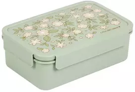 A Little Lovely Bento vaikiška priešpiečių dėžutė ‘Žiedai’ žalia