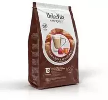 Dolce Vita Caramel Salato — sūdyto karamelės cappuccino kavos kapsulės 10vnt. (tinka Nespresso* sistemai)