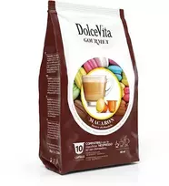Dolce Vita Macaron — migdolinio pyragaičio (macaron) skonio cappuccino kapsulės 10vnt. (tinka Nespresso* sistemai)