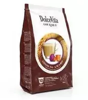 Dolce Vita Ginseng Amaro — kartaus ženšenio cappuccino kavos kapsulės 10vnt. (be cukraus) (tinka Nespresso* sistemai)