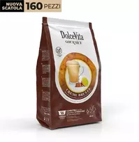 Dolce Vita Crème Brûlée — crème brûlée skonio kavos kapsulės 16vnt. (tinka Lavazza A Modo Mio* sistemai)