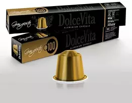 Dolce Vita Gran Gusto — pilno skonio kavos kapsulės 10vnt. (100% Arabica, aliumininės) (tinka Nespresso* sistemai)
