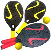 Padelio, paplūdimio teniso ir badmintono raketės su kamuoliukais / šatlai – viskas žaidimui!