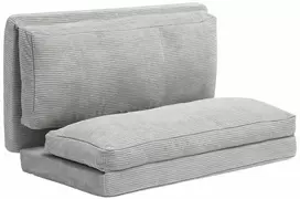 Sulankstoma sofa-lova, 3-in-1 konvertuojama miegamoji kėdė, plaunamas užvalkalas, atminties putų futonas, pilka sofa-lova mažoms erdvėms, svečių lova