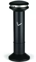 Newell Rubbermaid Laisvai pastatoma lauko peleninė, juoda, su 15L talpa
