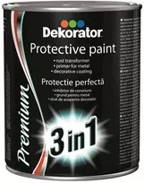 Gruntas - emalė 3in1 DEKORATOR, juoda, 2.5 l