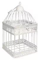 Besk Bikuvalt Dekoratyvinis narvelis antikinis baltas 14x14x25cm
