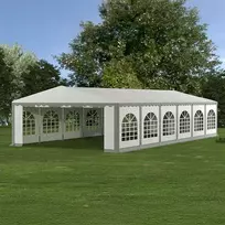 PVC Palapinė - Paviljonas Zeltpro 6 x 12 Baltas/Pilkas