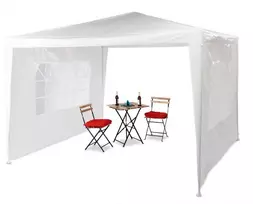 Relaxdays 3x3 m paviljonas su 2 šoninėmis sienelėmis