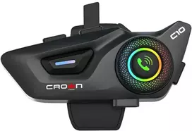 Motociklo domofonas Crown C10 Bluetooth 5.3 Juodas