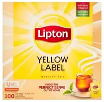 Lipton „Geltona Label“ juodoji arbata, 100 pakelių (180 g)
