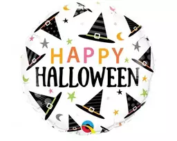 AMSCAN folijos balionas Happy Halloween raganos kepurės