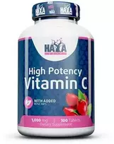 Haya Labs High Potency Vitamin C with Rose Hips 100 tab.
