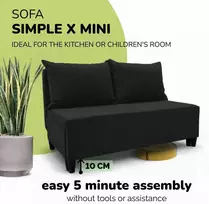 Meb Podrez Dvivietė sofa lova Simple X Mini,, Podrez,, grafito spalvos