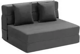 Vevor Sulankstoma sofa-lova su pagalvėmis tamsiai pilka