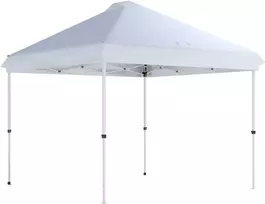 Aosom Pavėsinė, išskleidžiama 300x300x273 cm, balta, atspari vandeniui, metalinė