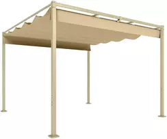 Aosom Pergola, 298x297x221 cm, chaki, poliesteris
