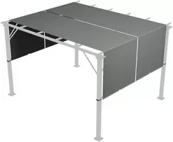 Aosom Pavėsinės keičiamas stogelis, 488x122 cm, tamsiai pilka, poliesteris