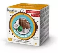 Dolce Vita Cioccococco — šokolado ir kokosų gėrimo kapsulės 72 vnt. (tinka Dolce Gusto* sistemai)