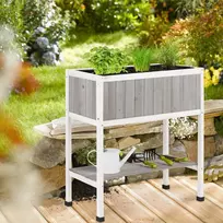Relaxdays Pakeltas lysvės lovelis, medinis