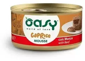 Maisto produktai - Oasy Caprice Mousse jautiena 85g, 10% baltymų, 5% riebalų