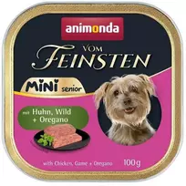 Šunų maistas - ANIMONDA Vom Feinsten Senior Mini vištiena with Game and Oregano 100g