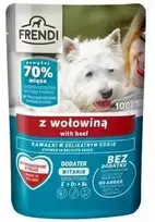 Šunų maistas - FRENDI gabaliukai padaže jautiena (Frendi, 100g, 7% baltymų, 82% drėgmės)