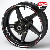 Ducati ratlankių lipdukai – Juodas Wheels 20 vnt. rinkinys