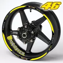 Monster VR46 motociklo ratlankių lipdukai