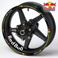 RedBull motociklo ratlankių lipdukai – universalūs