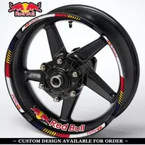 RedBull stiliaus motociklo ratlankių lipdukų rinkinys