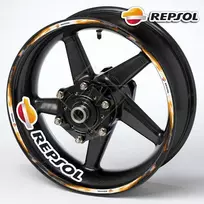 Repsol motociklo ratlankių lipdukai – geltoni